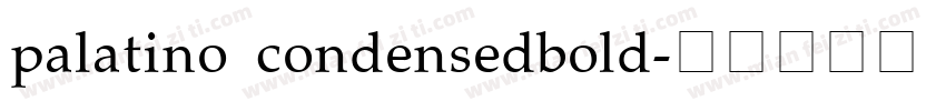 palatino condensedbold字体转换